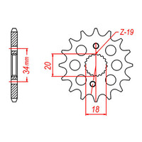 MTX 1310 Steel Front Sprocket #420