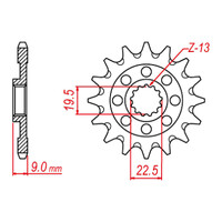 MTX 1442 Steel Front Sprocket #520