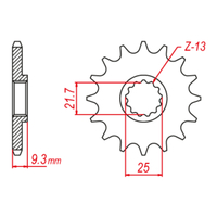 MTX 1539 Steel Front Sprocket #520