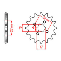 MTX 253 Steel Front Sprocket #420