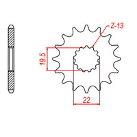 MTX 1439 Steel Front Sprocket #520