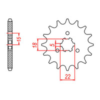 MTX 1445 Steel Front Sprocket #520