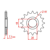 MTX 427 Steel Front Sprocket #520 (14T) (10-141-14)