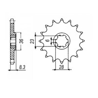 MTX 1450 Steel Front Sprocket #520 (14T) (10-142-14)