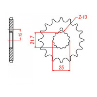 MTX 518 Steel Front Sprocket #630 (15T) (10-001-15)