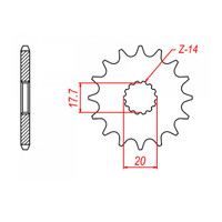 MTX 558 Steel Front Sprocket #428 (20T) (10-558-20)