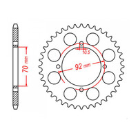 MTX 476 Steel Rear Sprocket #530