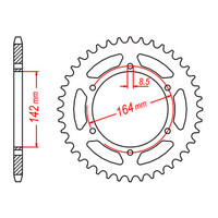 MTX 1074 Steel Rear Sprocket #525 (44T) (11-HY2-44)