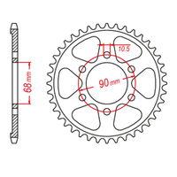 MTX 1224 Steel Rear Sprocket #520