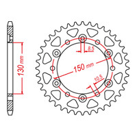 MTX 245/3 Steel Rear Sprocket #520