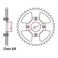 MTX 999 Steel Rear Sprocket #428