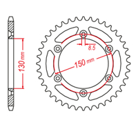 MTX 251 Hornet Lightweight Steel Rear Sprocket #520 (47T)