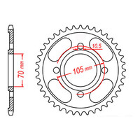 MTX 278 Steel Rear Sprocket #530 (38T) (11-367-38)