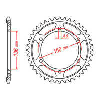 MTX 005 Steel Rear Sprocket #520