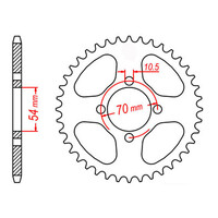 MTX 1206 Steel Rear Sprocket #428 (42T) (11-206-42)