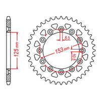 MTX 210/301 Steel Rear Sprocket #520