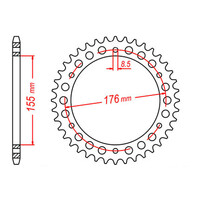 MTX 2011 Steel Rear Sprocket #530