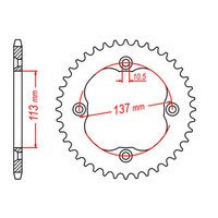 MTX 1760 Steel Rear Sprocket #520