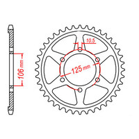 MTX 2014 Steel Rear Sprocket #525