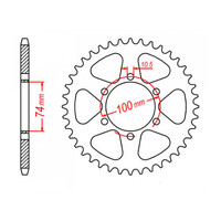 MTX 1073 Steel Rear Sprocket #520 (46T) (11-HY3-46)