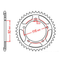 MTX 1493 Steel Rear Sprocket #530