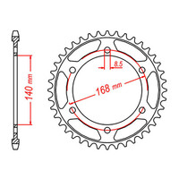 MTX 006 Steel Rear Sprocket #525