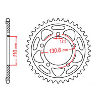 MTX 007 Steel Rear Sprocket #525 (44T) (11-BM7-44)