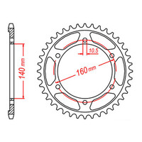 MTX 502 Steel Rear Sprocket #530