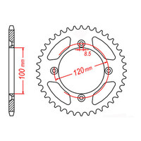 MTX 798 Steel Rear Sprocket #428
