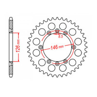 MTX 805 Steel Rear Sprocket #428 (50T) (11-01A-50)