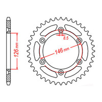 MTX 808 Steel Rear Sprocket #520