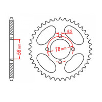 MTX 810 Steel Rear Sprocket #428