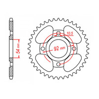 MTX 835 Steel Rear Sprocket #428 (44T) (11-5H0-44)