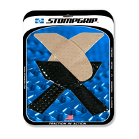 Stompgrip Volcano Tank Grips Clear/Black for Kawasaki Z900 ABS 17-19