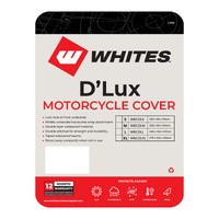 Whites Motorcycle Cover - D'Lux (M) 228 x 99 x 124cm