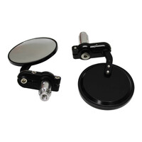 Whites Handlebar Bar End Mirrors Pair Black